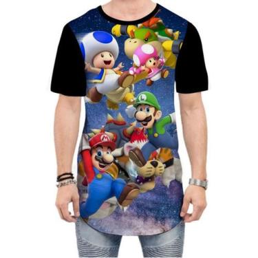 Imagem de Camiseta Long Line Mario Bros Luigi Videogame 10 - Estilo Vizu
