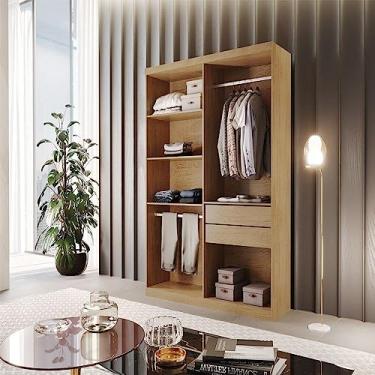 Imagem de Closet Solteiro Hera 2 Gavetas 4 Prateleiras MDF Rufato
