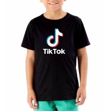 Imagem de Camiseta Camisa Infantil Tik Tok Rede Social Videos Curtos