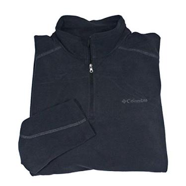 Imagem de Columbia Moletom masculino Pine Ridge com meio zíper de lã pulôver (GG, preto)