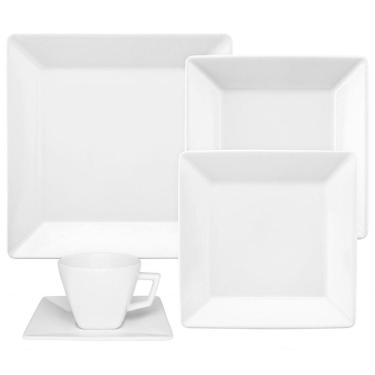 Imagem de Aparelho de Jantar 20 Peças Oxford Quartier White em Porcelana - Branco