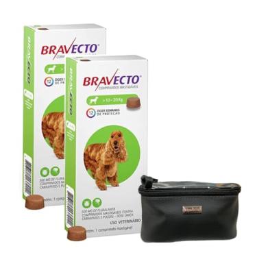 Imagem de Bravecto Cães Antipulgas e Carrapatos MSD 1000mg | Kit com 2 unidades + Bolsa Bravecto