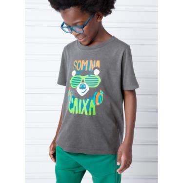 Imagem de Camiseta Infantil Manga Curta Algodão Guaxinim Music - Puket