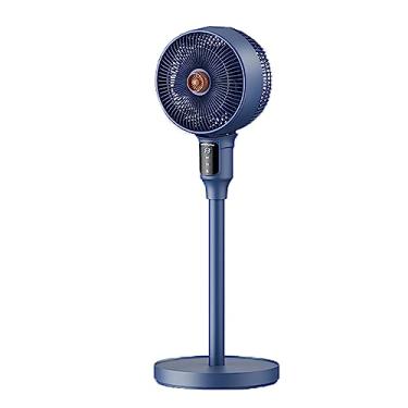 Imagem de Ventilador de pedestal doméstico controle remoto circulação de ar no chão 3 velocidades baixo ruído 1-9H ventilador oscilante para escritório em casa, quarto, azul, 850 mm