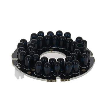 Imagem de Bettomshin 1 placa iluminadora infravermelha LED OD de 72 polegadas, lâmpada de placa redonda de 60 graus para câmeras de segurança CCTV monitoramento visão noturna branca