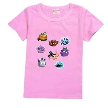Imagem de Blox Fruits Kids Summer Camiseta de manga curta algodão para bebês meninos moda camisetas para meninas meninas roupas para adolescentes camisas chlid, A1, 14-15 Years