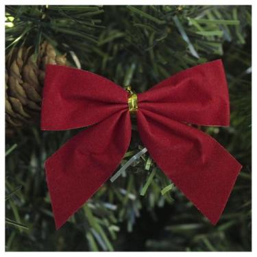 Imagem de Enfeite Árvore Natal Laço Vermelho 7cm 6 Unidades - Gici Christmas