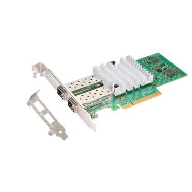 Imagem de Placa de rede Ethernet 10G, placa de rede com 2 portas SFP com adaptador Broadcom BCM57810S Chipset Ethernet 10 Gbps, placa LAN NIC 10 Gigabits PCI-E suporta Windows Server/Linux/Vmware, alto e curto