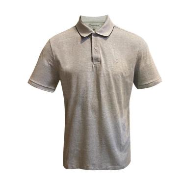 Imagem de Camiseta Polo Individual Básica Cinza Mescla com Friso-Masculino
