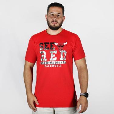 Imagem de Camiseta NBA Chicago Bulls Estampada Vermelho-Masculino