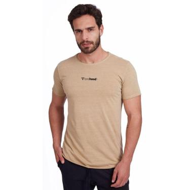 Imagem de Camiseta Longline Brohood Masculina Malha Off-white-Masculino