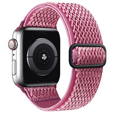 Imagem de SAMYERLEN Pulseira de relógio elástica compatível com Apple Watch Ultra de 38 mm, 40 mm, 41 mm, 42 mm, 44 mm, 45 mm, 49 mm, para homens e mulheres e crianças, ajustável para séries 9, 8, 7, 6, 5, 4,
