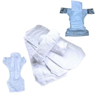 Imagem de Kit 5 Absorventes Para Fralda reutilizável Adulto e Infantil