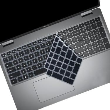 Imagem de Capa de silicone para teclado de laptop Dell Latitude 3550 3540 5520 5521 5530 5531 5550, 15,6 polegadas Dell Precision 3560 3570 3561 3571 3590 3591 (preta)