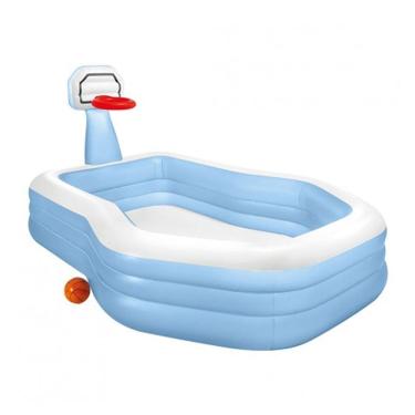 Imagem de Piscina Inflável Infantil com Cesta de Basquete 790l - Intex