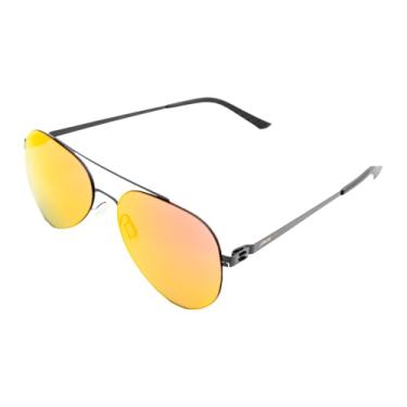 Imagem de Óculos de Sol Lemone Titânio Redondo (Vermelho Espelhado, Aviador)