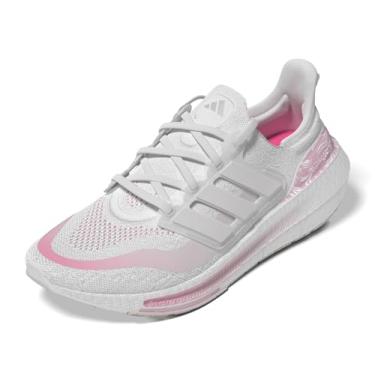 Imagem de adidas Tênis feminino Ultraboost 23, branco giz/branco giz/rosa transparente, 40
