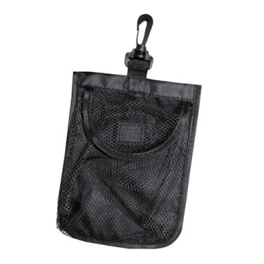 Imagem de Colaxi Saco de bola de golfe, saco de malha preto durável com gancho para cinto, bolsa de bola de golfe para esportes, camisetas de golfe, bolas de beisebol,
