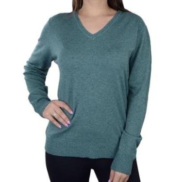 Imagem de Blusa Feminina Facinelli City Lady Tricot Verde Plus Size - 658059-Feminino