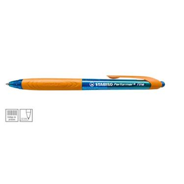 Imagem de Caneta Esferográfica Stabilo Ponta Fina Tinta Azul 1 Unidade