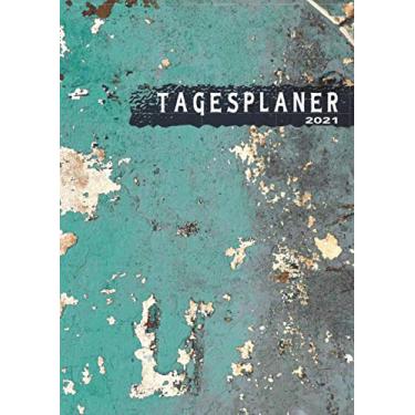 Imagem de Tagesplaner 2021: DIN A4 Kalender von 01/2021-12/2021 1 Tag = 1 Seite mit großem Tageskalender und großartiger Übersicht. Monatsübersicht, ... / altes Metall Optik heartbeat herzschlag