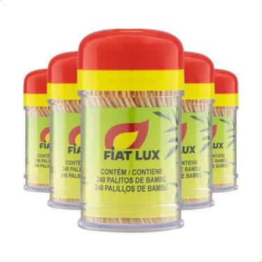 Imagem de 12 Paliteiros de Plastico com 240 Palitos de Dente de Bambu Resistente para Petiscos Fiat Lux
