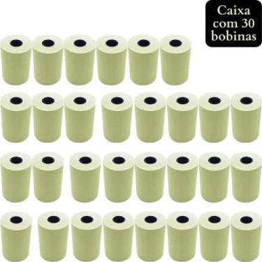 Imagem de Caixa Com 30 Rolos Bobina Térmica Branca Largura de 79mm e 30 Metros d