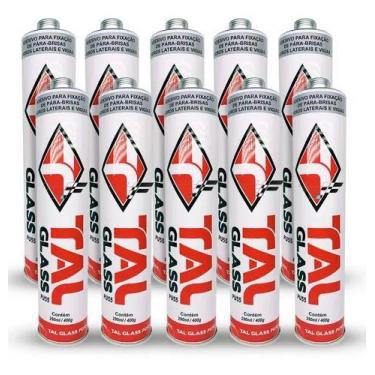 Imagem de Kit 10 Un. Cola De Parabrisa Vidros Automotivo Tal Glass Pu55 658 400G