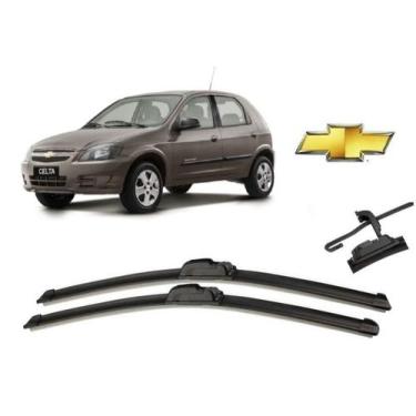 Imagem de Par de Palhetas para Limpador de Parabrisa Dianteiro Chevrolet Celta T