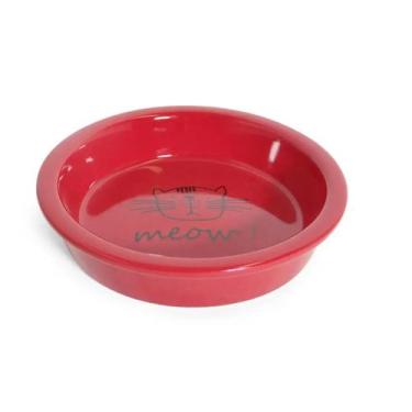 Imagem de Comedouro Para Gatos The Pets Porcelana -150ml - The Pets Brasil, Verm