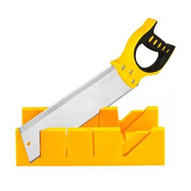 Imagem de Kit Gabarito Caixa Meia Esquadria + Serrote Costa 13 Pol - IDEA+PRO