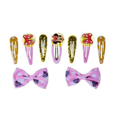 Imagem de Kit 9 Presilhas Cabelo Glam Coleção Disney Minnie Marco Boni, Colorido