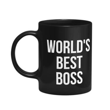 Imagem de Caneca Geek - The Office World's Best Boss - Preta - JPS INFO