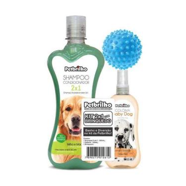 Imagem de Kit Petbrilho Shampoo Colônia e Brinquedo para Cães