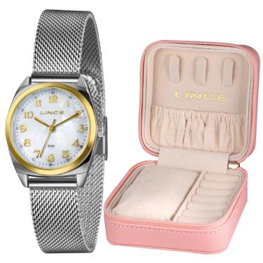 Imagem de Relógio Lince Feminino Ref: Lrth221l30 B2sx Bicolor Estojo Porta Joia
