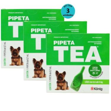 Imagem de Pipeta Tea 0,7ml Antiparasitário Contra Pulgas para Cães de 0,6 até 5 