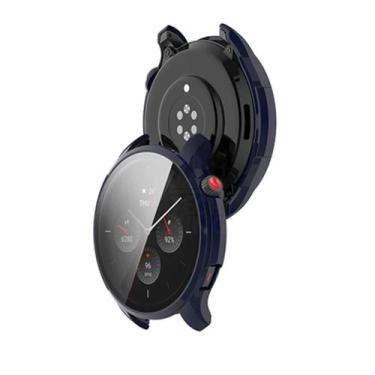 Imagem de proteção em acrilico e vidro para smartwatch gtr 4 - TECH KIING, Azul 