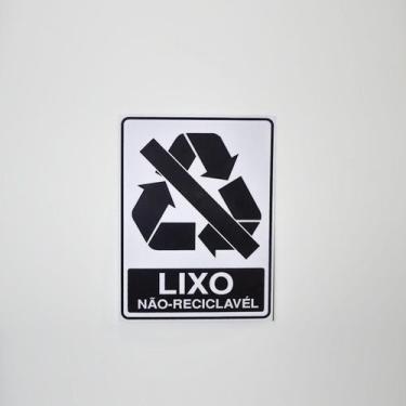 Imagem de 3- Adesivos Preto p/ Coleta Seletiva "Lixo Comum" S5LC - 3 unidades - 