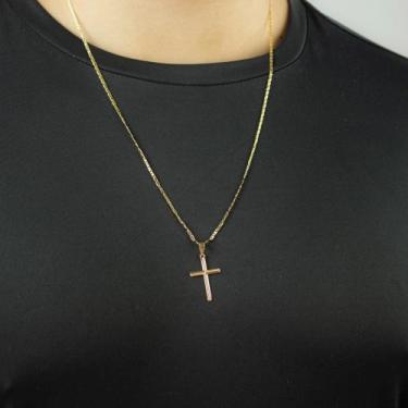 Imagem de Conjunto Semijoia Masculino Cordão + Pulseira + Pingente - Ouzadia Joi