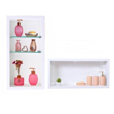 Imagem de Kit 2 Nichos Para Banheiro - Vertical e Horizontal - de Porcelanato Bo
