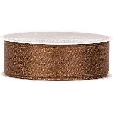 Imagem de The Gift Wrap Company Fita de cetim com glitter de 2,2 cm (7/8"), pacote com 6, marrom