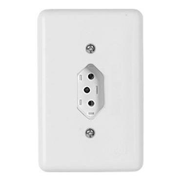 Imagem de Tomada Fixa Bipolar 2P+1T 20A 250V Espelho 4x2 Br Ilumi 20141