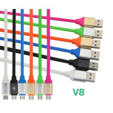 Imagem de Cabo Colorido Emborrachado 1.2M Lightning Micro Usb Tipo C Knup CO-405