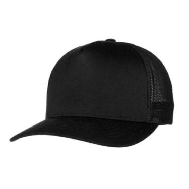 Imagem de 2 Bonés Preto Liso Trucker Básico Telinha Aba Curva Casual - Scott & C