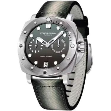 Imagem de Relógio de mergulho mecânico automático masculino 200m à prova d'água 