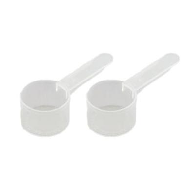 Imagem de Colher de embalagem de medição de plástico de 60 ml (= 60 cc/= 4 colheres de sopa/ = 60 ml), cabo de comprimento médio - para medir e distribuir especiarias, grânulos, pós, para embalagem de sementes