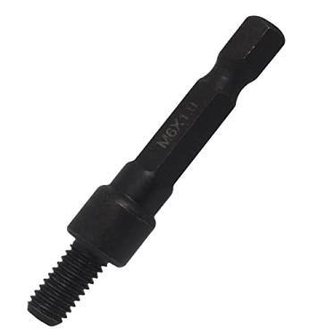 Imagem de 1 ferramenta de instalação de inserção de rosca com haste sextavada de 1/10.2 cm, soquete de porca de inserção (rosca masculina; M6 x 1,0 mm)