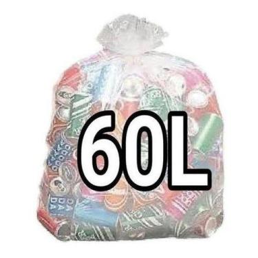 Imagem de Sacos De Lixo 60 Litros Transparente Reforçado 100un - HIGIPACK