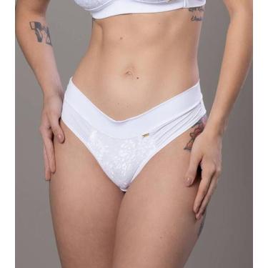 Imagem de Calcinha fio com renda ref.025 - LEDS INTIMA, Branco, GG