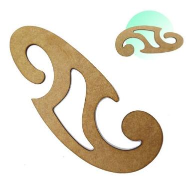 Imagem de Régua Curva Francesa 1107 Mdf Costura Modelista Patchwork - Levolpe